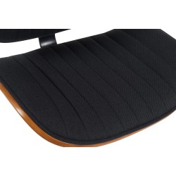 Taburete de bar Clawson en tela nogal/cromo negro