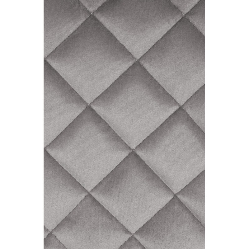 Taburete de bar Kasson en terciopelo gris