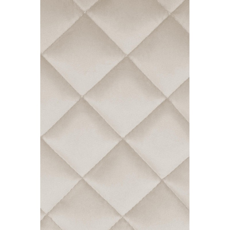 Taburete de bar Kasson de terciopelo crema