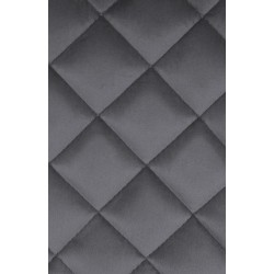 Taburete de bar Kasson en terciopelo gris oscuro