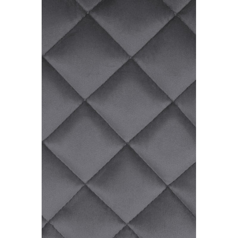 Taburete de bar Kasson en terciopelo gris oscuro