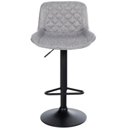 Taburete de bar Kasson en tela gris