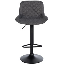 Taburete de bar de tela negra Kasson