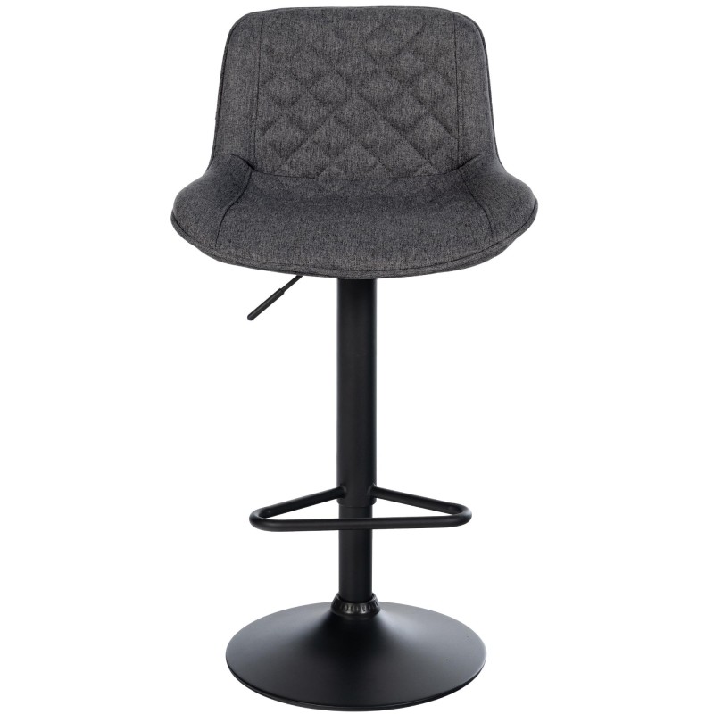 Taburete de bar de tela negra Kasson