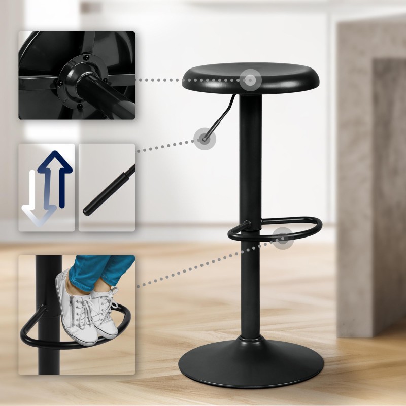 Taburete de bar negro Williston