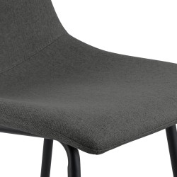 Taburete de bar Altona en tela gris oscuro