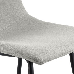 Taburete de bar Altona en tela gris