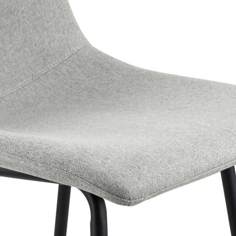 Taburete de bar Altona en tela gris