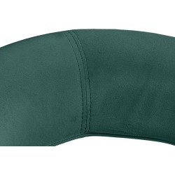 Taburete de bar cromado de terciopelo verde Olinda