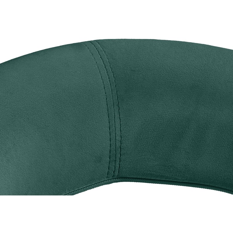 Taburete de bar cromado de terciopelo verde Olinda