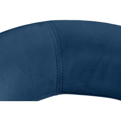 Taburete de bar Olinda de terciopelo cromado azul