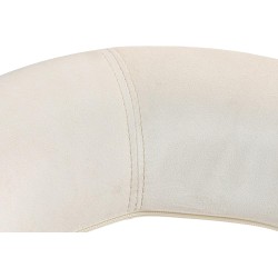 Taburete de bar Olinda de terciopelo blanco crema