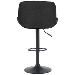 Taburete de bar Solon Black en tela negra