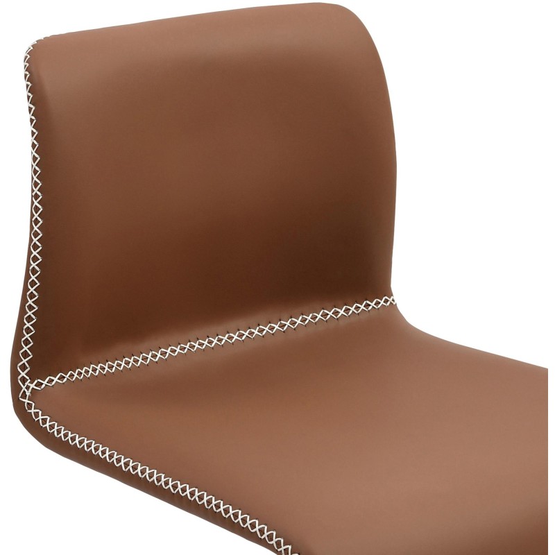 Taburete de bar Henchy, piel sintética marrón