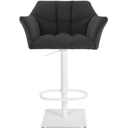 Taburete de bar Damaso W Cord, gris oscuro