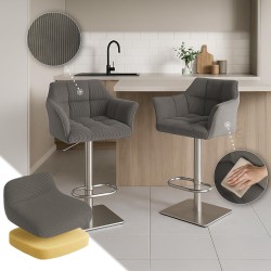 Taburete de bar Damaso E Cord color topo