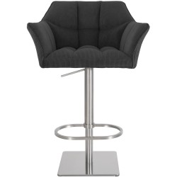 Taburete de bar Damaso E Cord gris oscuro