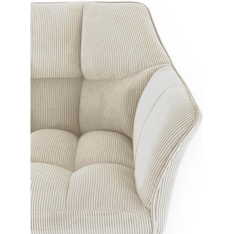 Taburete de bar Damaso B Cord color crema