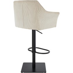 Taburete de bar Damaso B Cord color crema