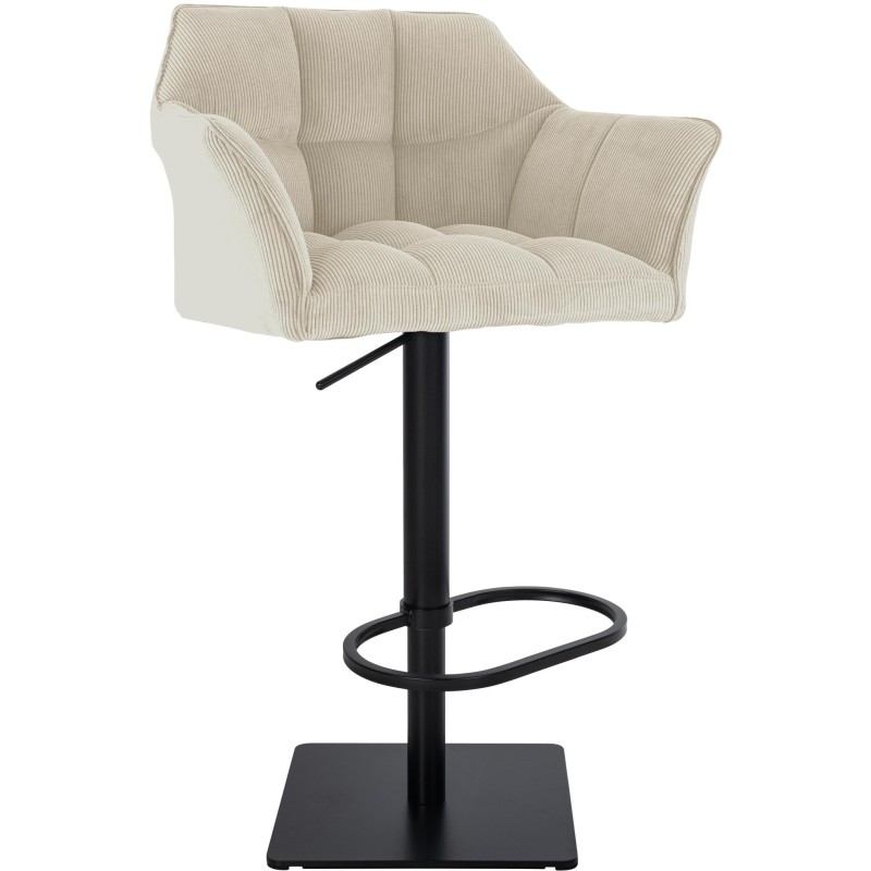 Taburete de bar Damaso B Cord color crema