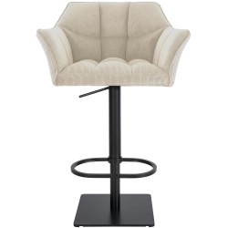 Taburete de bar Damaso B Cord color crema