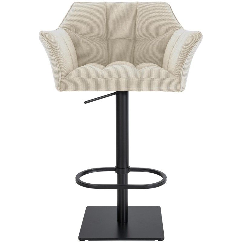 Taburete de bar Damaso B Cord color crema