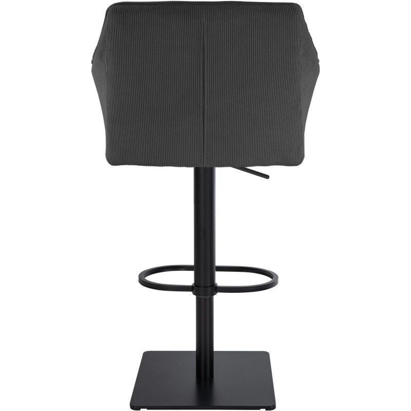 Taburete de bar Damaso B Cord gris oscuro