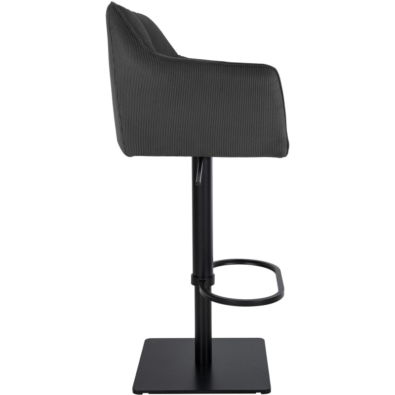 Taburete de bar Damaso B Cord gris oscuro