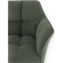 Taburete de bar Damaso E Cord con estructura de 4 patas en color verde