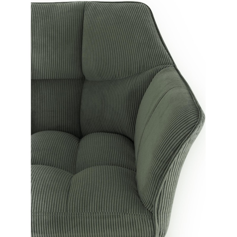 Taburete de bar Damaso E Cord con estructura de 4 patas en color verde
