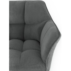 Taburete de bar Damaso E Cord con estructura de 4 patas en color gris