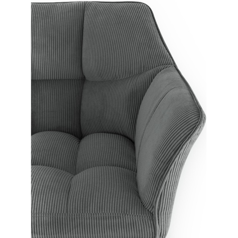 Taburete de bar Damaso E Cord con estructura de 4 patas en color gris