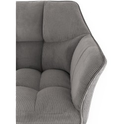 Taburete de bar Damaso B Cord con estructura de 4 patas en color topo