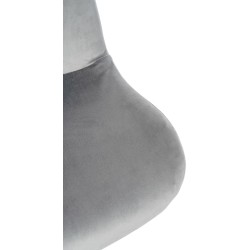 Juego de 2 taburetes de bar Solon en terciopelo blanco y gris