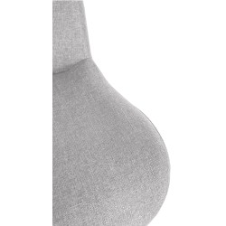 Juego de 2 taburetes de bar Solon cromados con tela gris claro