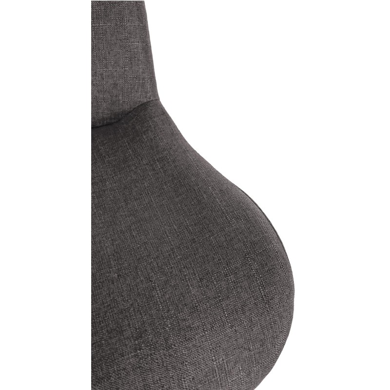 Juego de 2 taburetes de bar Solon cromados con tela gris oscuro