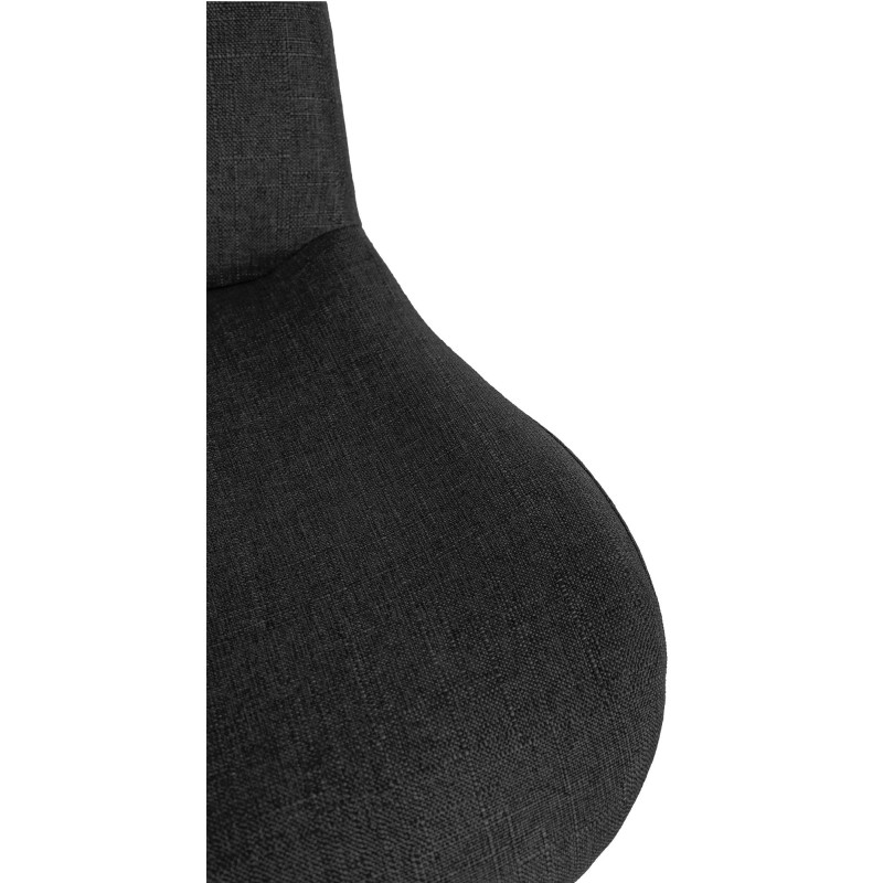 Juego de 2 taburetes de bar Solon cromados con tela negra