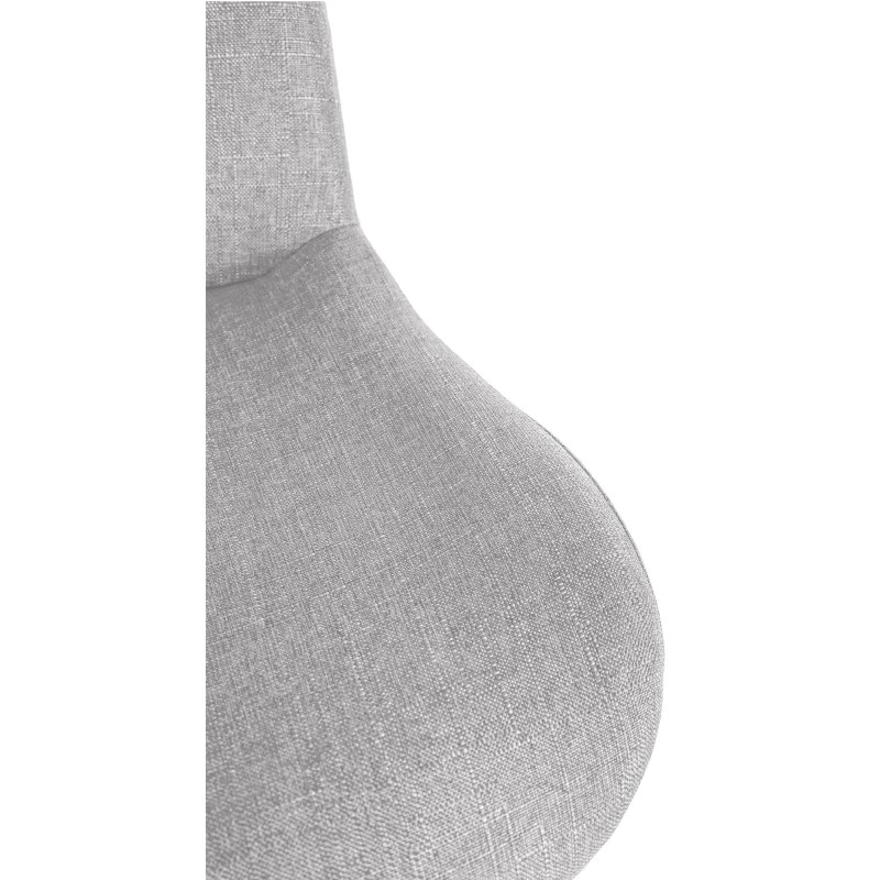 Juego de 2 taburetes de bar Solon en tela negra y gris claro