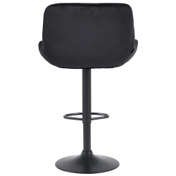 Juego de 2 taburetes de bar Solon de terciopelo negro
