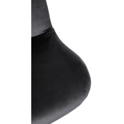 Juego de 2 taburetes de bar Solon de terciopelo negro