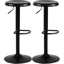 Juego de 2 taburetes de bar Williston negros