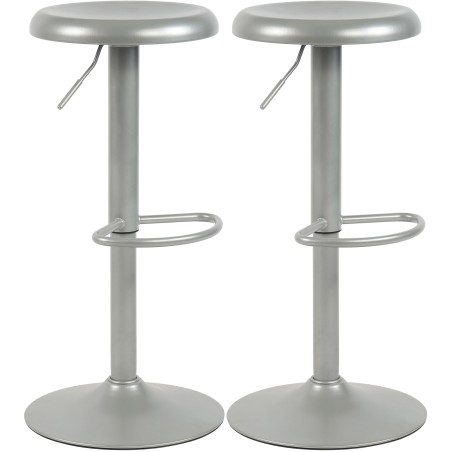 Juego de 2 taburetes de bar Williston plateados