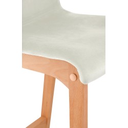 Taburete de bar Hoover Velvet Natura Cream