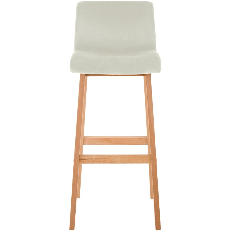 Taburete de bar Hoover Velvet Natura Cream