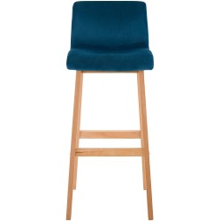 Taburete de bar Hoover Velvet Natura Blue