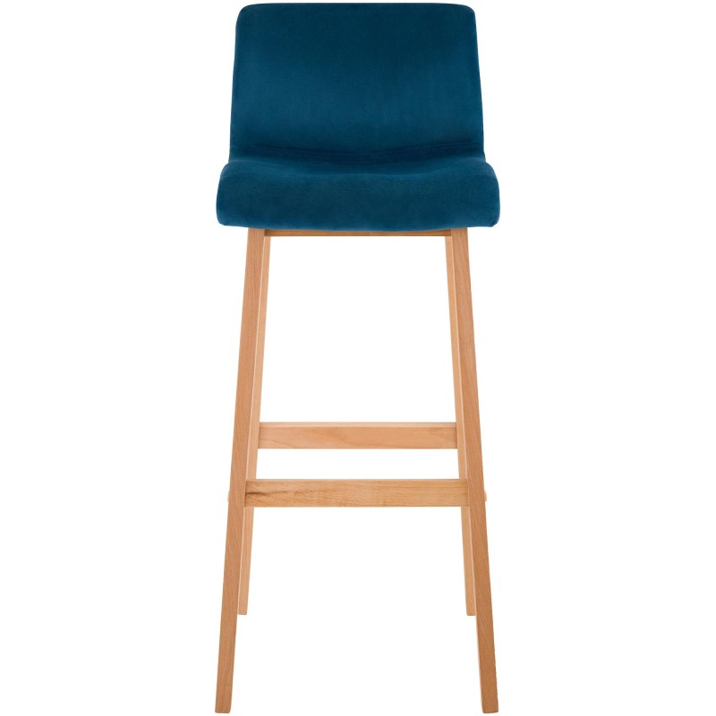 Taburete de bar Hoover Velvet Natura Blue