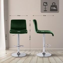 Taburete de bar Hoover Velvet C Green