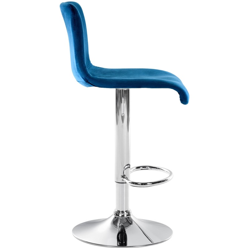 Taburete de bar Hoover Velvet C azul