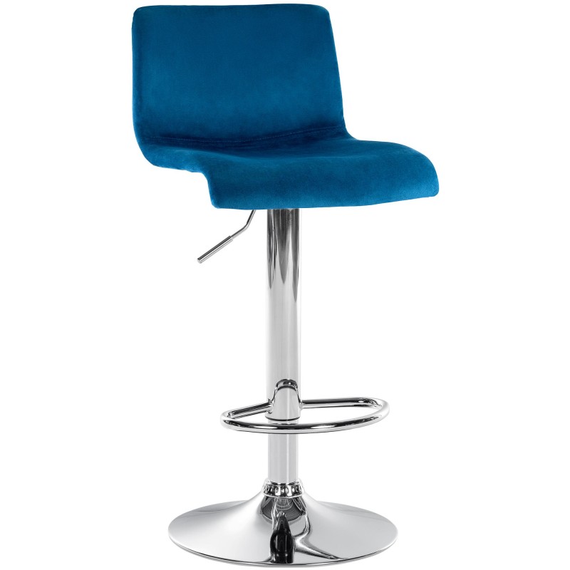 Taburete de bar Hoover Velvet C azul