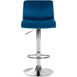 Taburete de bar Hoover Velvet C azul